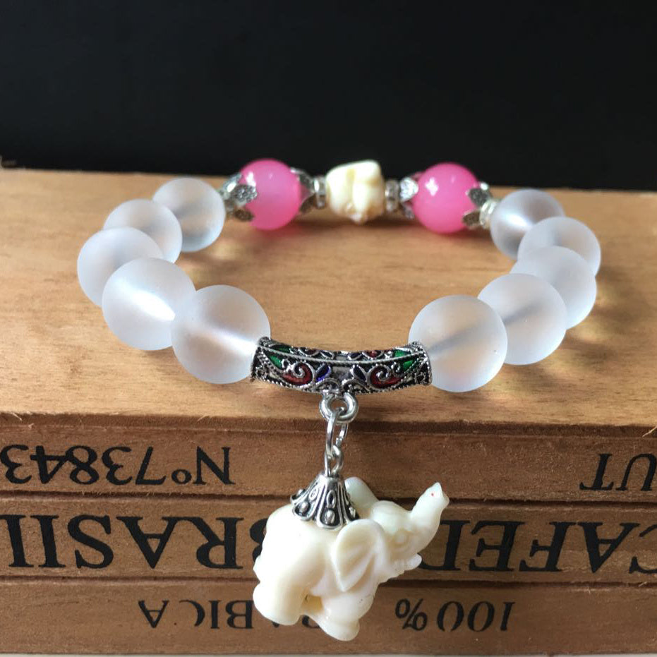 Crystal Elephant Charm Bead