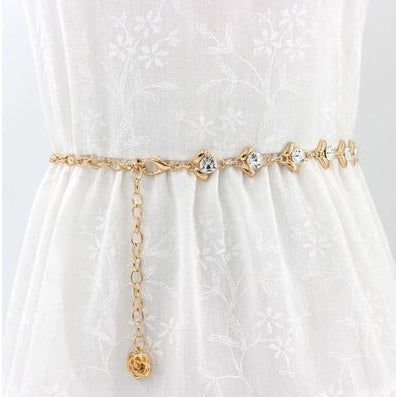 Summer Women''s Pearl Waist Chain Fashion Versatile Decorative Dress With Clothes New Skirt Small Belt Elegant