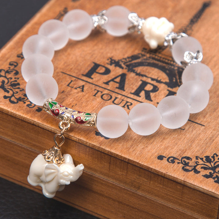 Crystal Elephant Charm Bead