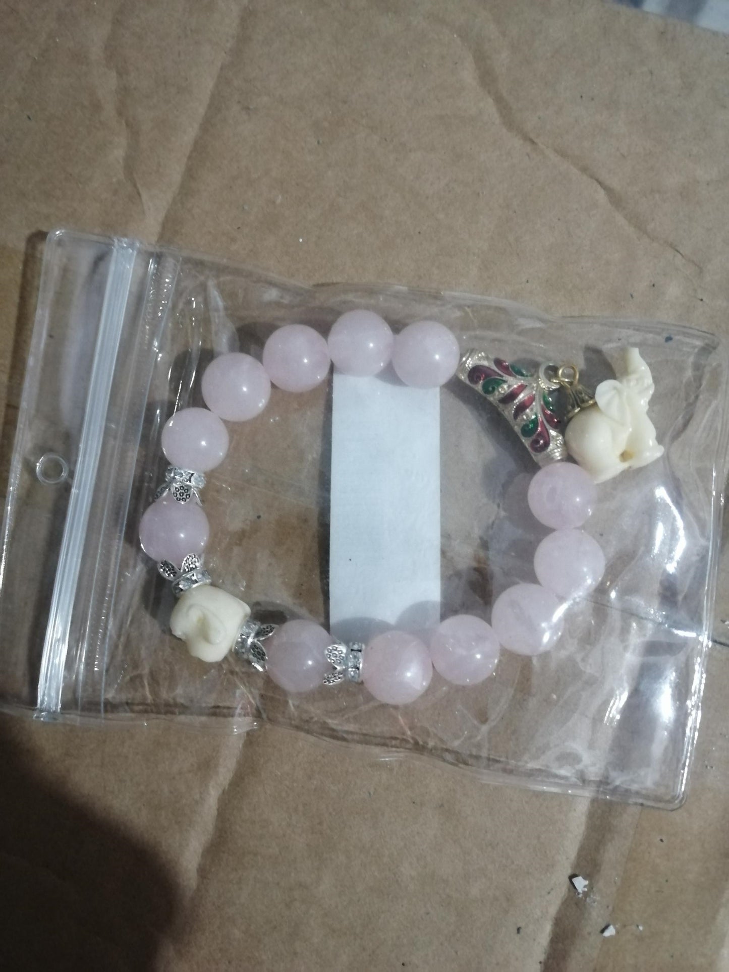 Crystal Elephant Charm Bead