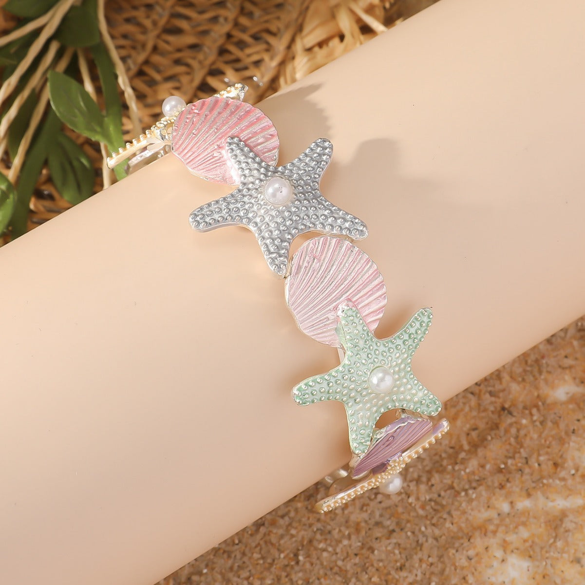 Beach Vacation Style Starfish Shell Bracelet