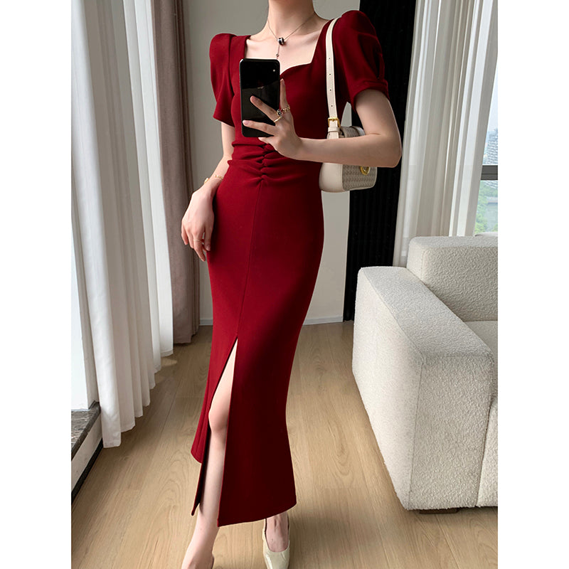 Vintage Hepburn Style Toast Engagement Dress