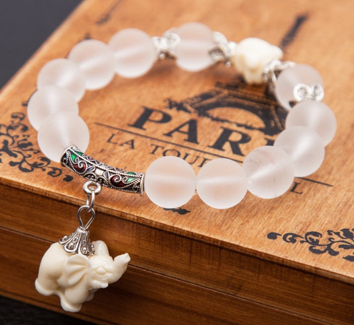 Crystal Elephant Charm Bead
