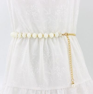 Summer Women''s Pearl Waist Chain Fashion Versatile Decorative Dress With Clothes New Skirt Small Belt Elegant