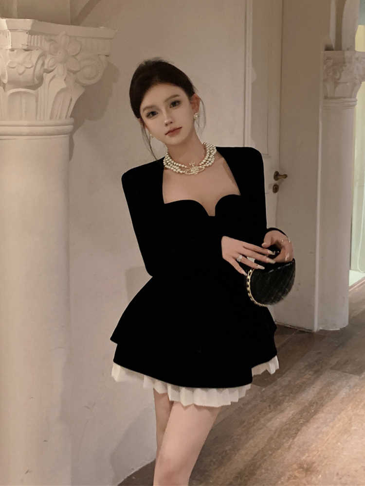 Plus Size Waist Trimming Evening Dress Women Vintage Dress