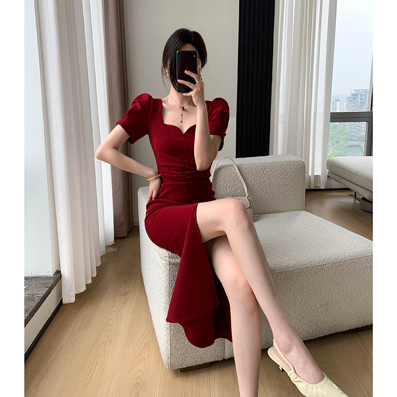 Vintage Hepburn Style Toast Engagement Dress