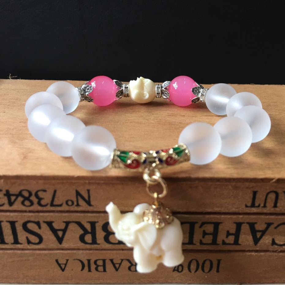 Crystal Elephant Charm Bead