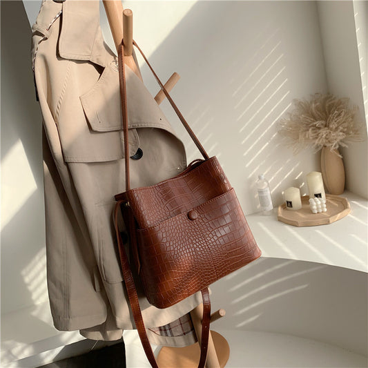 Vintage Portable Bucket Bag
