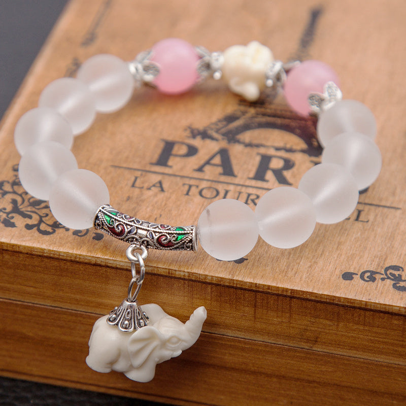 Crystal Elephant Charm Bead