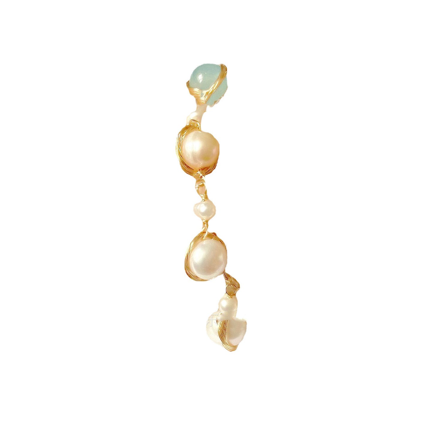14k Gold Wrapped Yarn Hand-Made Sapphire Bracelet